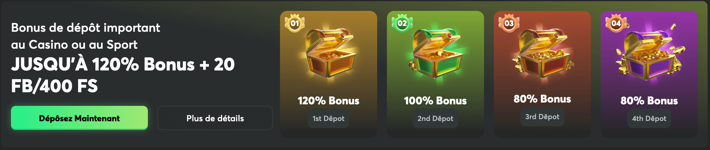 Le bonus de bienvenue du casino BC Game