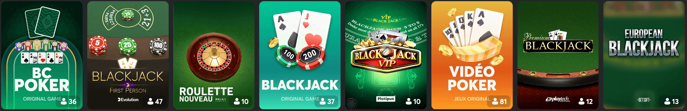 Jeux de table et jeux de cartes